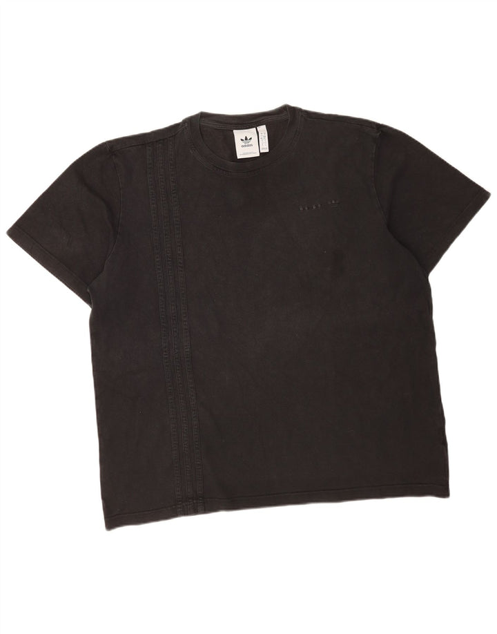 T-shirt Adidas da uomo Top Large in cotone nero
