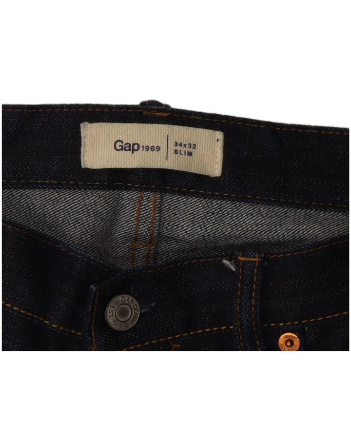 Jeans slim da uomo Gap W34 L32 cotone blu navy