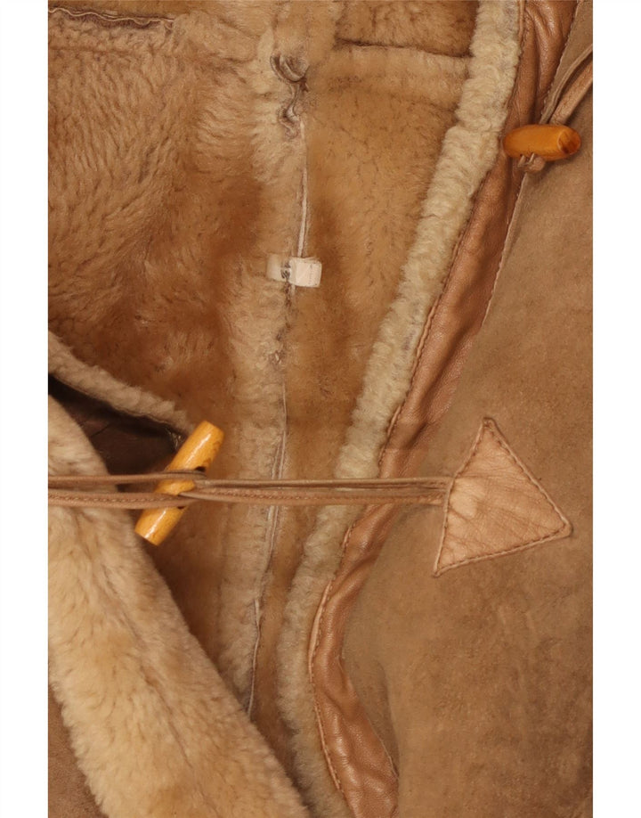 Montgomery da donna vintage in montone con cappuccio IT 42 Marrone medio