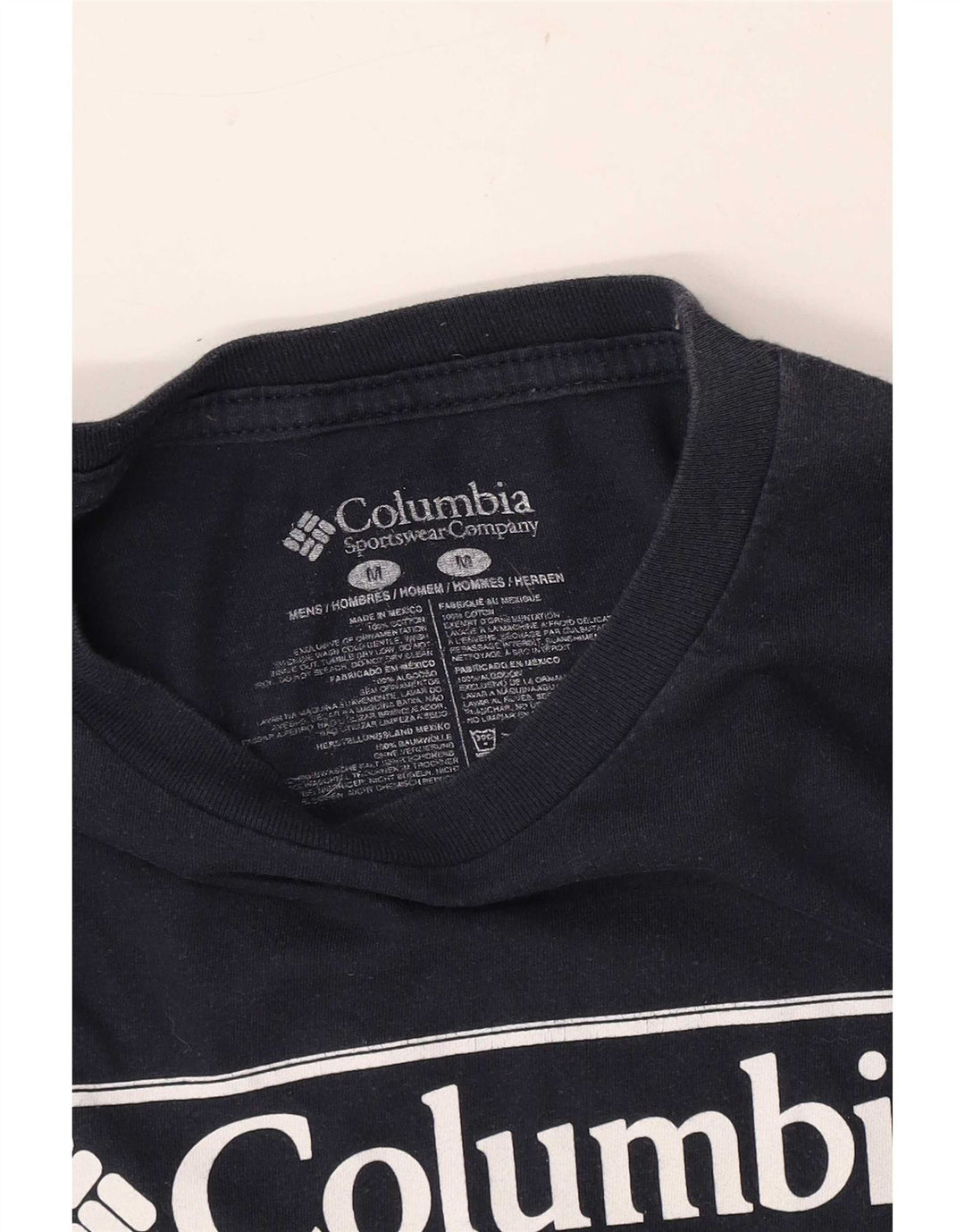 T-shirt grafica da uomo Columbia Top in cotone blu navy medio