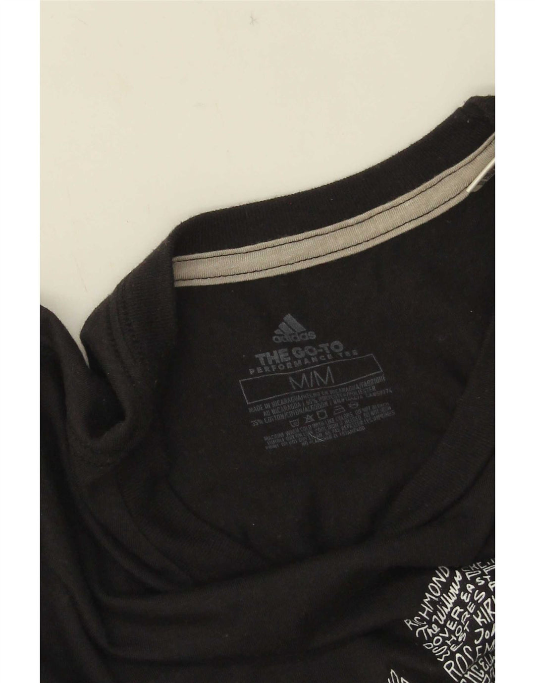 T-shirt grafica Adidas da uomo Orlando, media, in poliestere nero