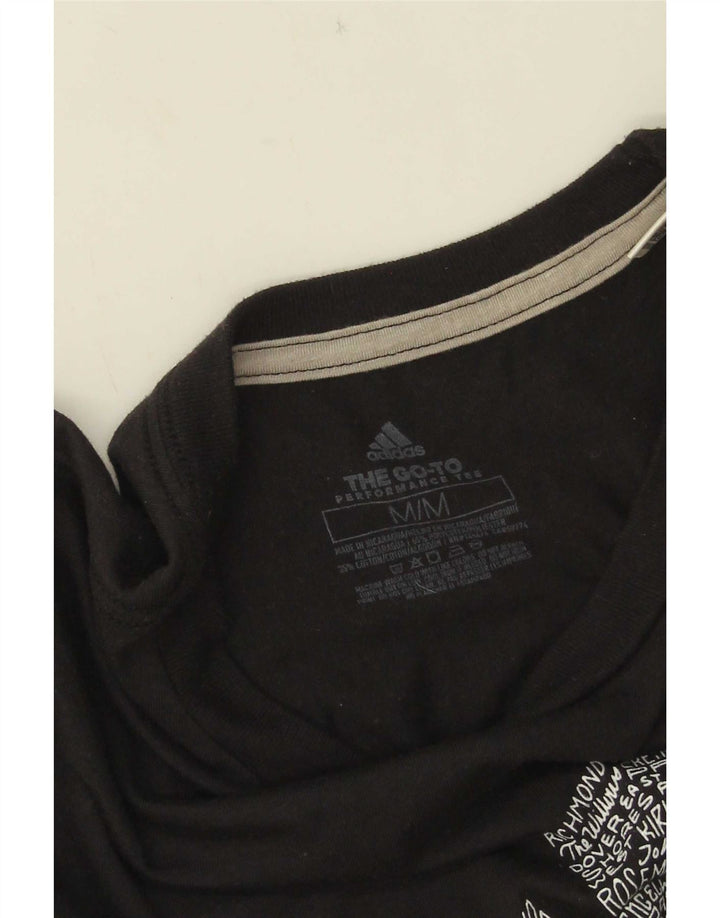 T-shirt grafica Adidas da uomo Orlando, media, in poliestere nero
