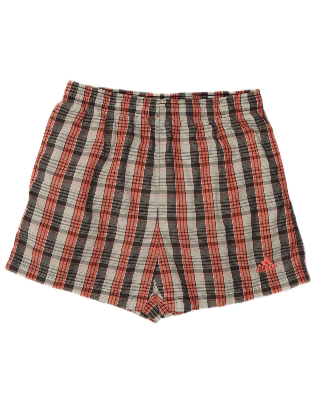 Pantaloncini sportivi da uomo Adidas medi in poliestere a quadri multicolore