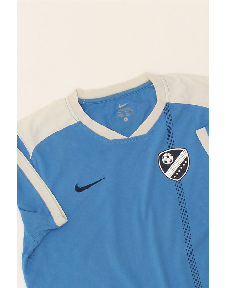 NIKE Boys Graphic T-Shirt Top 12-13 Years Large Blue Vintage Nike and Second-Hand Nike from Messina Hembry 
