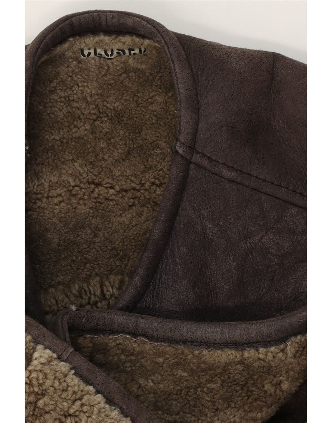 Gilet chiuso da uomo in shearling XL Marrone