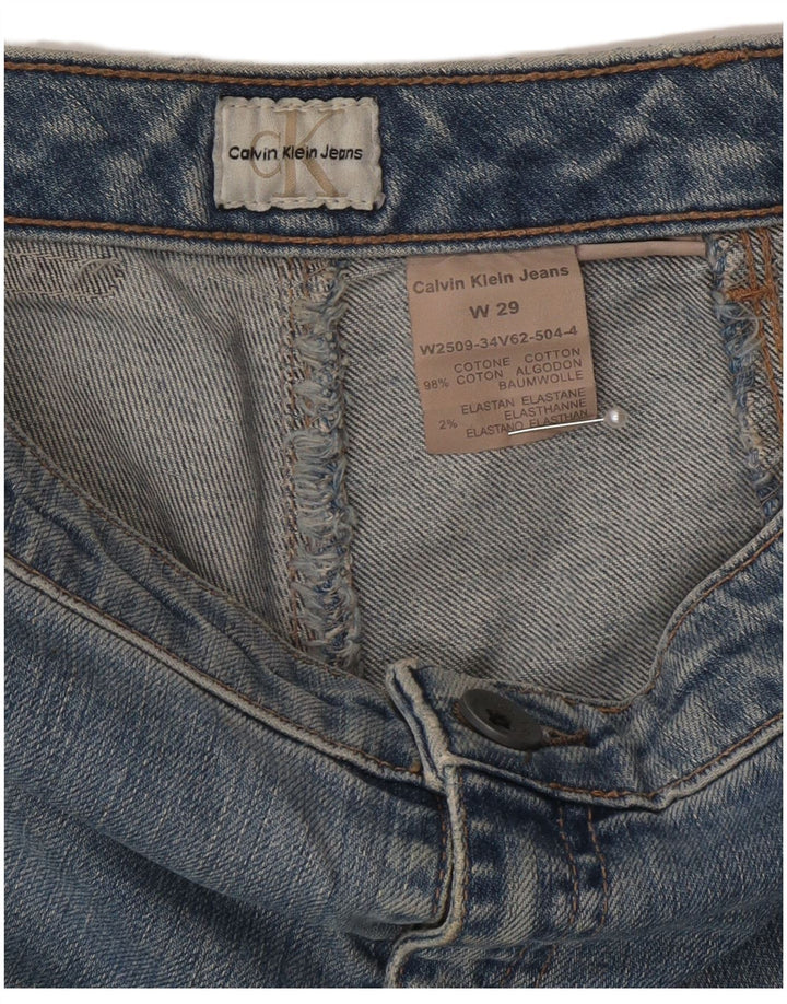 Jeans dritti da donna Calvin Klein W29 L35 cotone blu