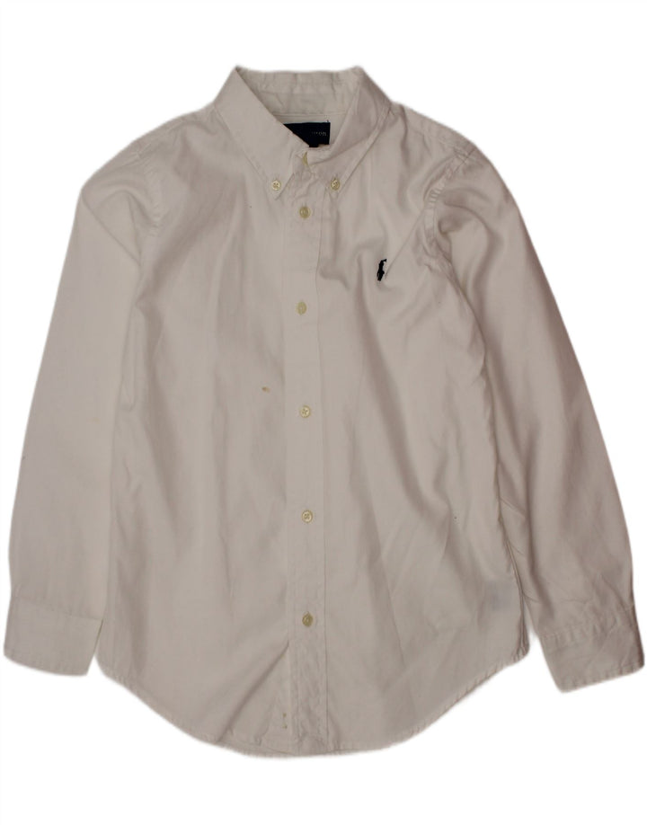 Camicia Ralph Lauren per ragazzi 6-7 anni in cotone bianco