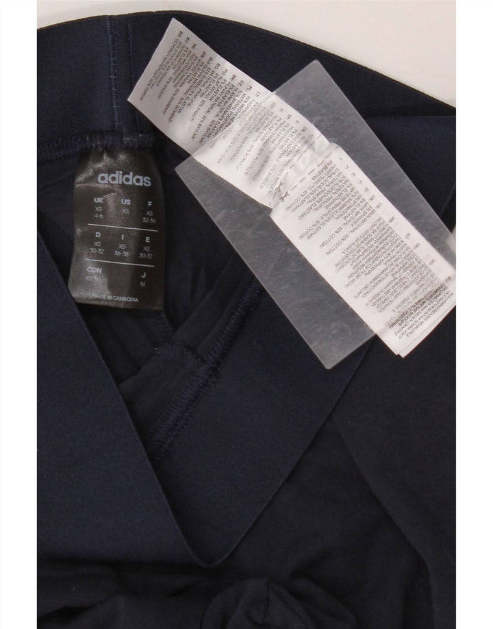 Leggings da donna ADIDAS UK 4/6 XS cotone blu navy