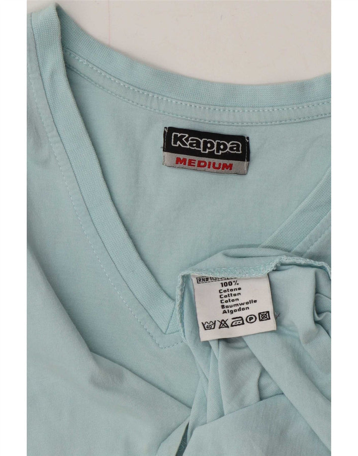 T-shirt da donna Kappa Top UK 12 cotone blu medio