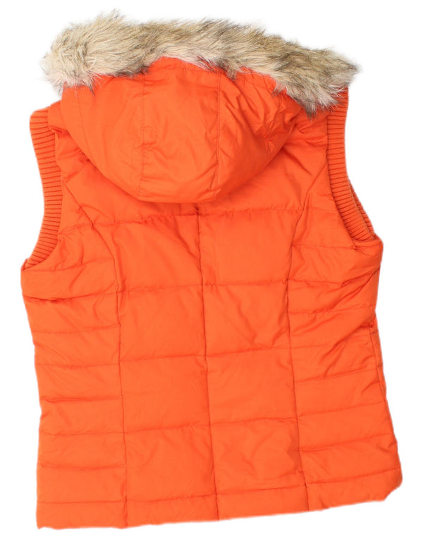 Gilet imbottito con cappuccio da donna S.OLIVER UK 14 Poliestere arancione medio