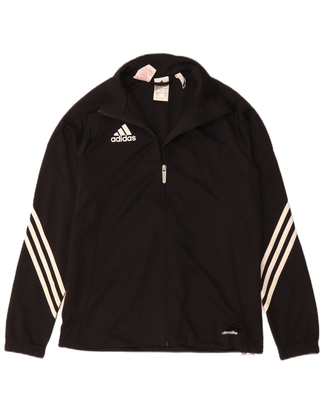 Giacca superiore della tuta Adidas Climalite da ragazzo 13-14 anni in poliestere nero