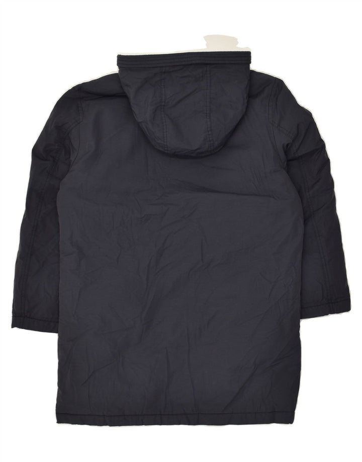 BOMBOOGIE Boys Hooded Overcoat 13-14 Years Navy Blue Cotton Vintage Bomboogie and Second-Hand Bomboogie from Messina Hembry 