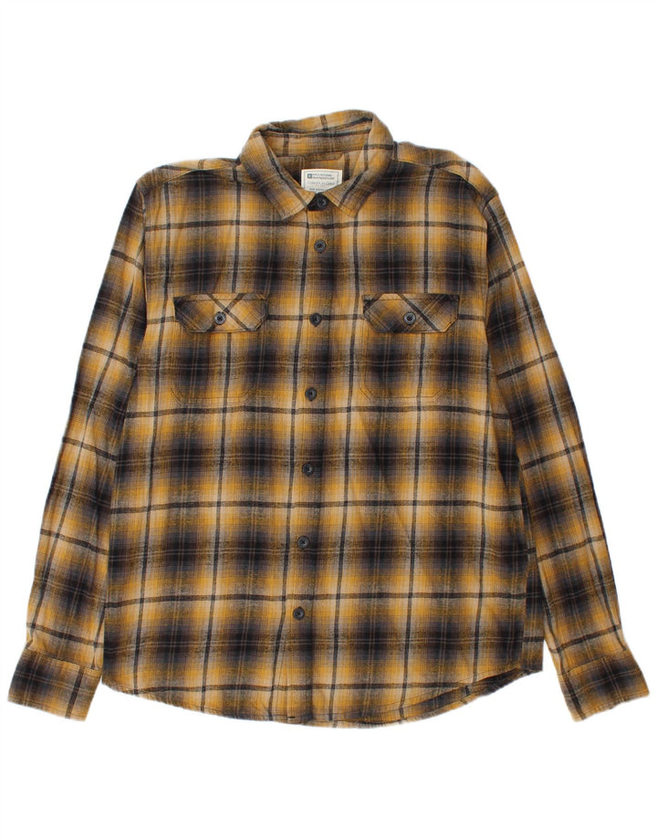 Camicia da uomo in flanella di Mountain Warehouse, cotone a quadri gialli grandi