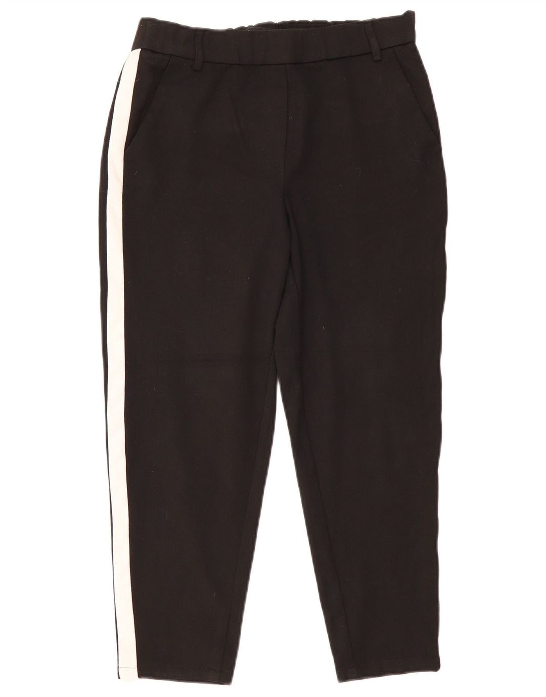 Pantaloni Capri dritti da donna ZARA piccoli W26 L22 color block nero