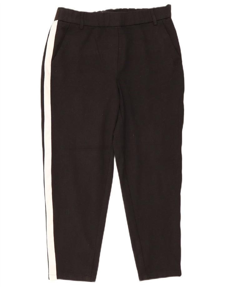 Pantaloni Capri dritti da donna ZARA piccoli W26 L22 color block nero