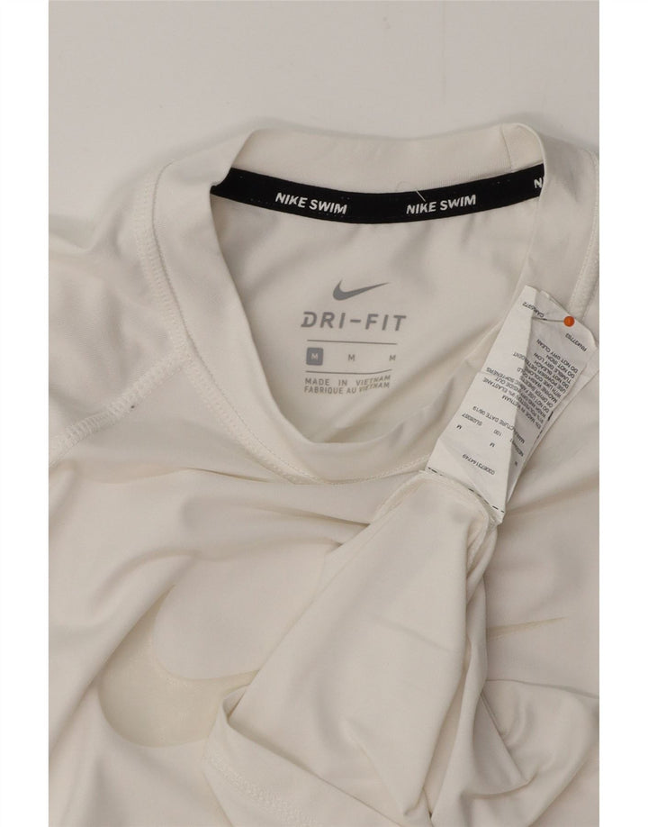 T-shirt grafica NIKE Dri Fit da donna Top UK 12 poliestere bianco medio