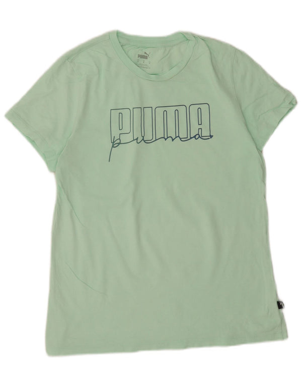 T-shirt grafica da donna Puma UK 14 verde medio