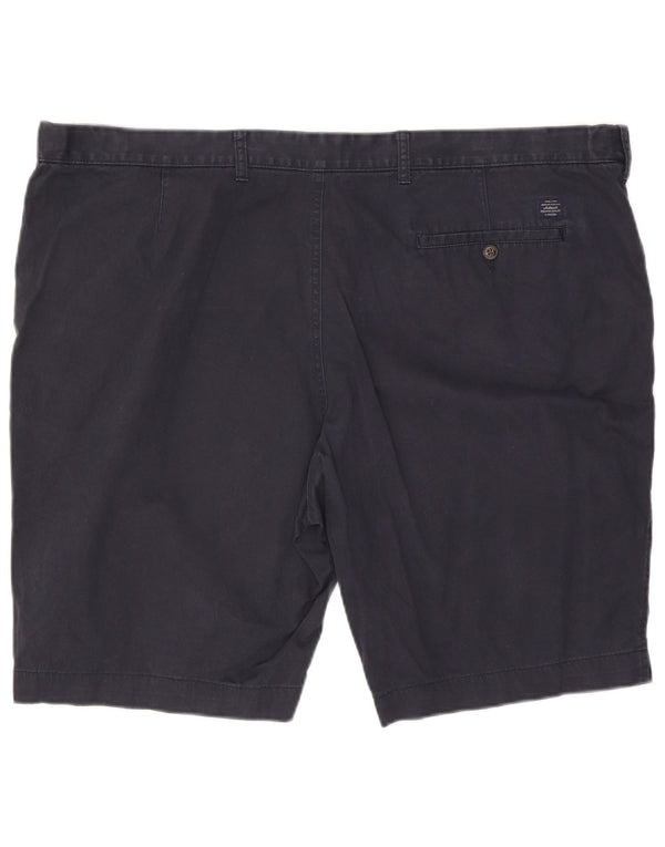 Pantaloncini chino vestibilità regolare da uomo Marks & Spencer W48 4XL cotone blu navy