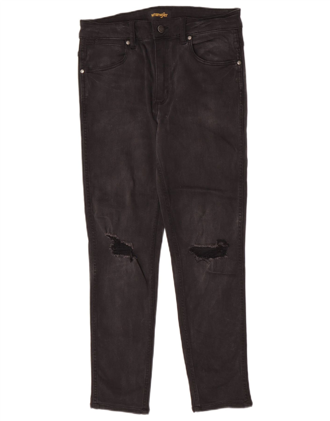 Jeans slim invecchiati da donna Wrangler W30 L26 cotone nero