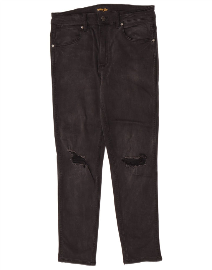Jeans slim invecchiati da donna Wrangler W30 L26 cotone nero