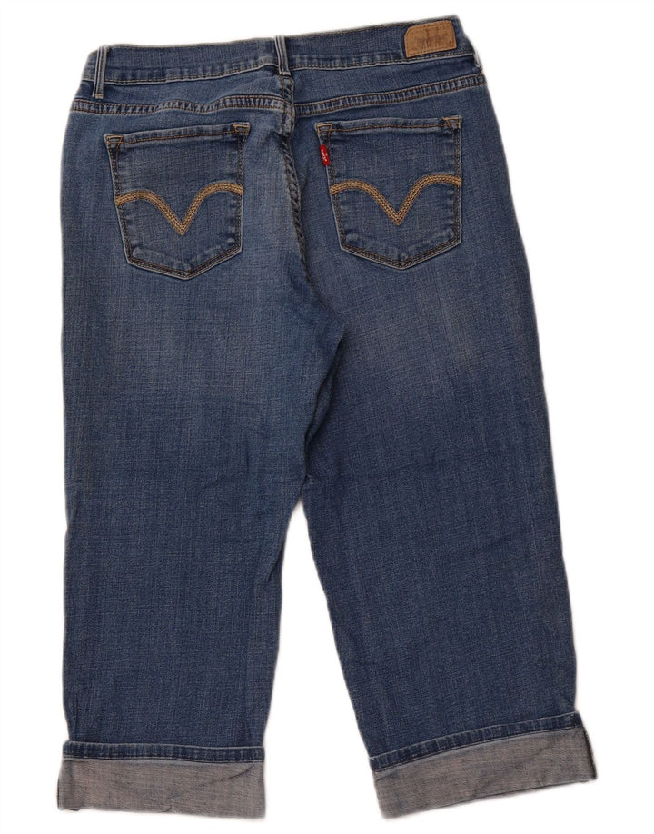 LEVI'S Donna 515 Capri Jeans US 8 Medio W28 L19 Cotone Blu