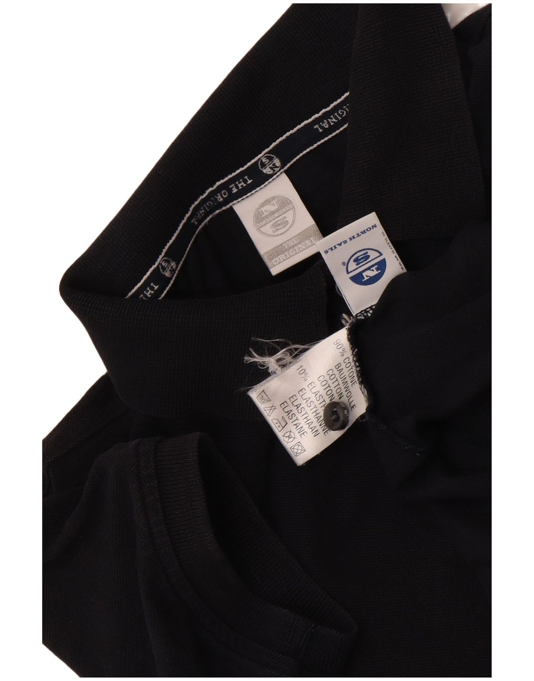 Polo da donna North Sails UK 12 cotone nero medio