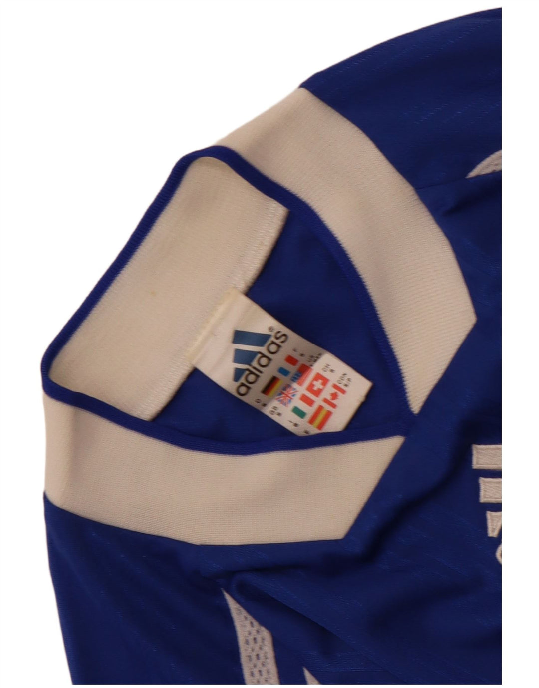 T-shirt Adidas da uomo Top Small blu in poliestere color block