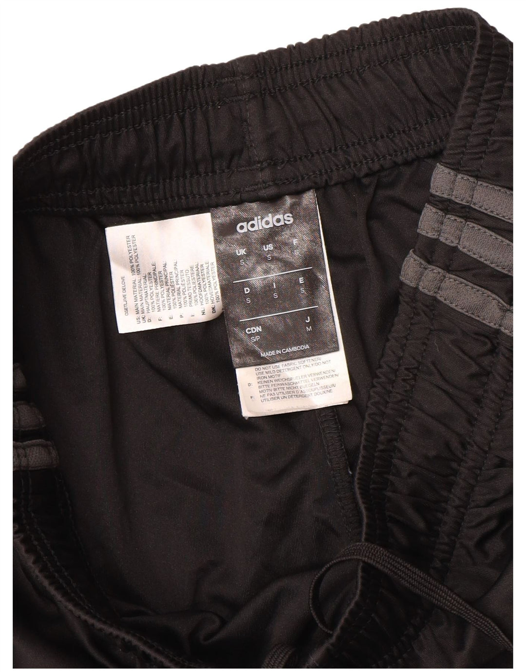 Pantaloncini sportivi Adidas Climalite da uomo piccoli in poliestere nero