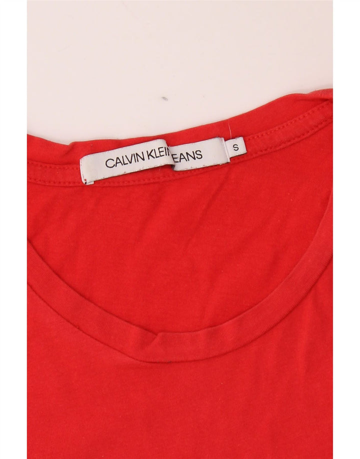 CALVIN KLEIN JEANS T-shirt grafica da uomo Top piccola rossa