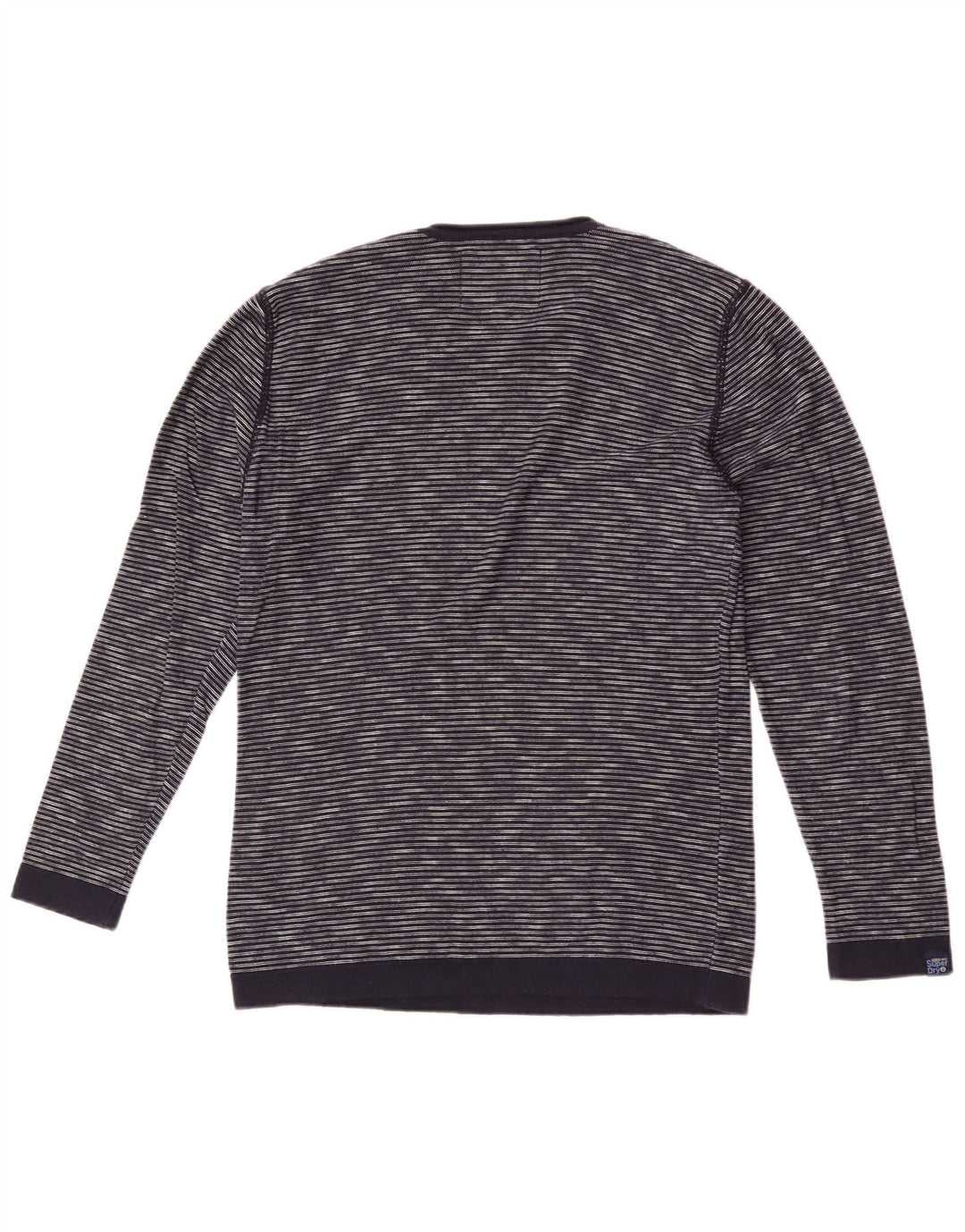 Maglione da uomo girocollo Superdry in cotone gessato medio blu navy