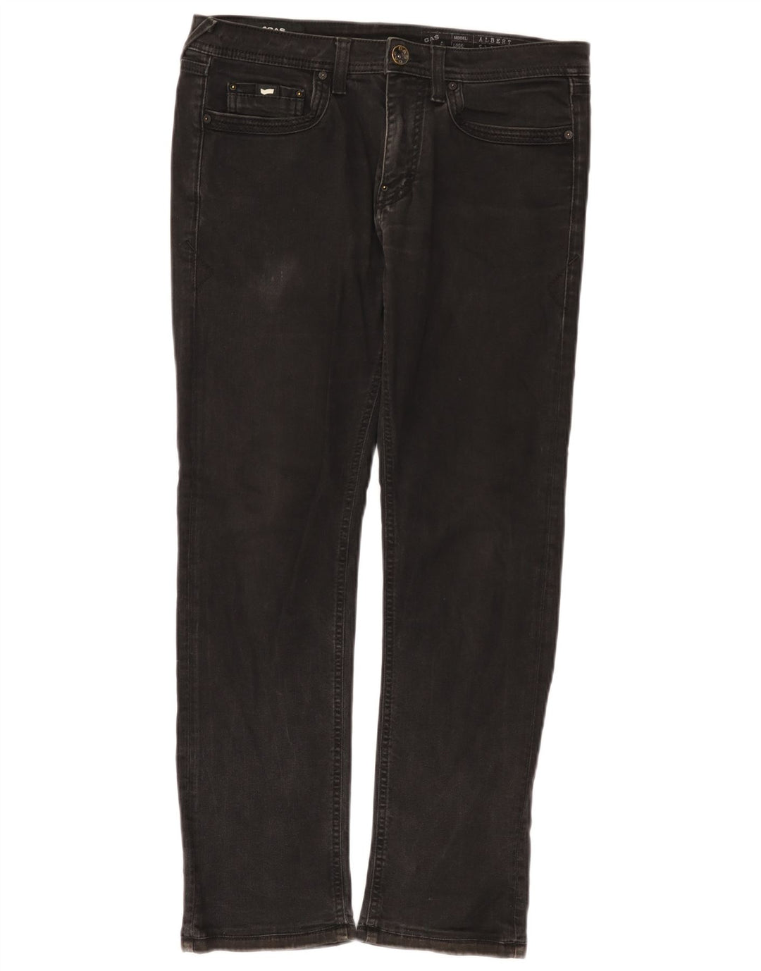Jeans Albert Slim da donna Gas W33 L28 cotone nero