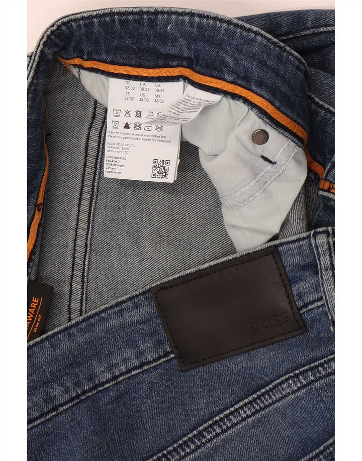 Jeans slim da uomo Delaware Hugo Boss W38 L32 cotone blu