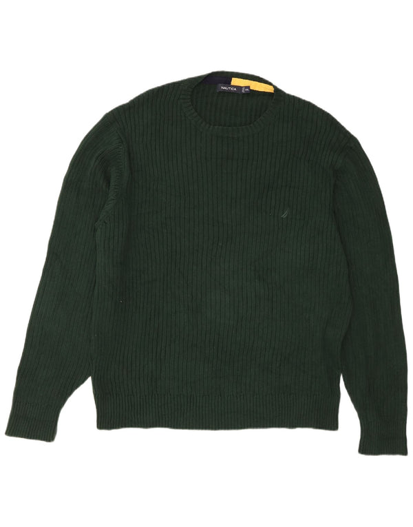 Maglione maglione girocollo da uomo Nautica 2XL cotone verde