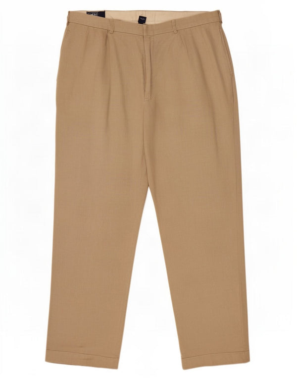 Pantaloni chino con pegged da uomo Polo Ralph Lauren W42 L32 Lino beige