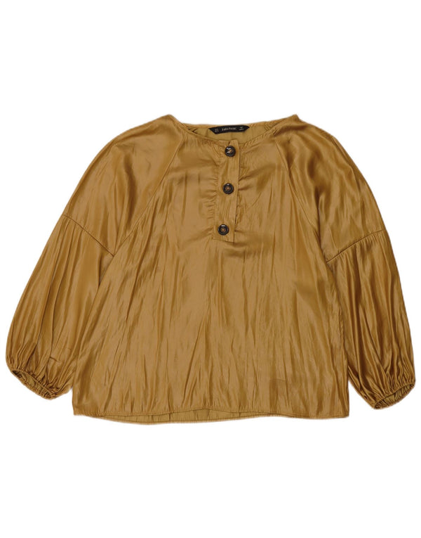 Top Zara con maniche a 3/4 da donna UK 12 Beige medio