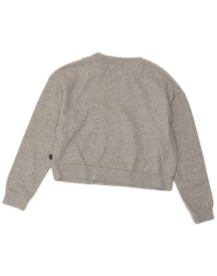 Felpa corta oversize da donna Puma UK 6 XS grigio chiazzato