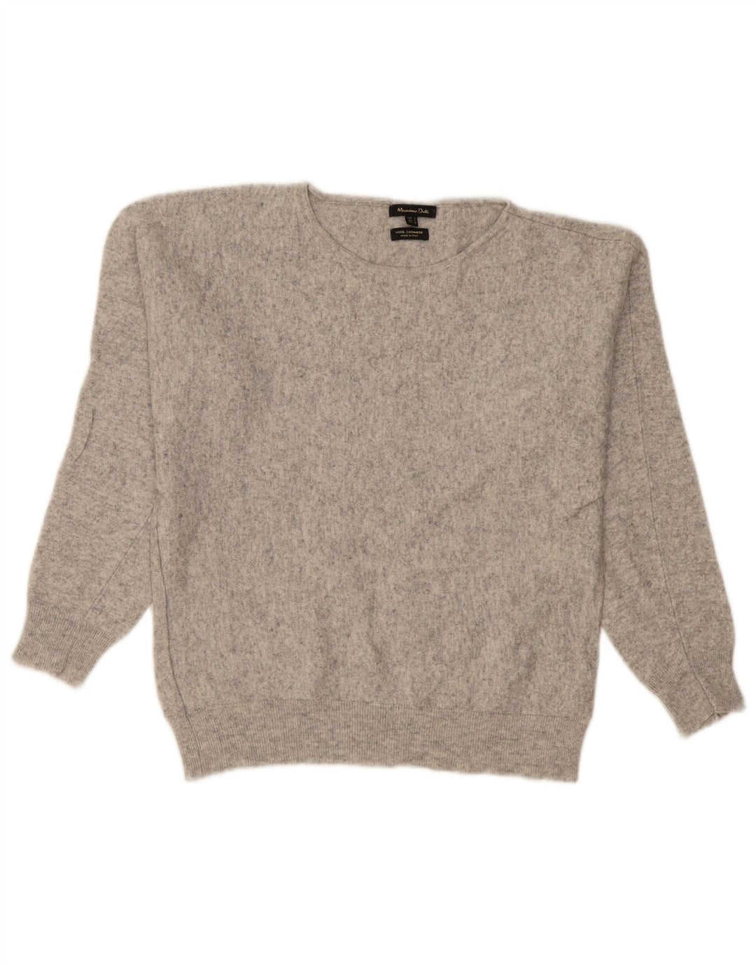 Maglione maglione da donna con scollo a barca Massimo Dutti UK 16 grande lana grigia
