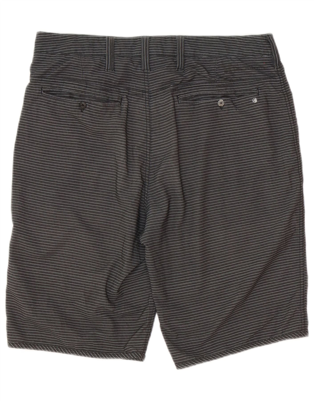 Pantaloncini chino da uomo Hurley W31 in poliestere a righe grigio medio