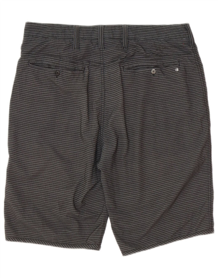 Pantaloncini chino da uomo Hurley W31 in poliestere a righe grigio medio