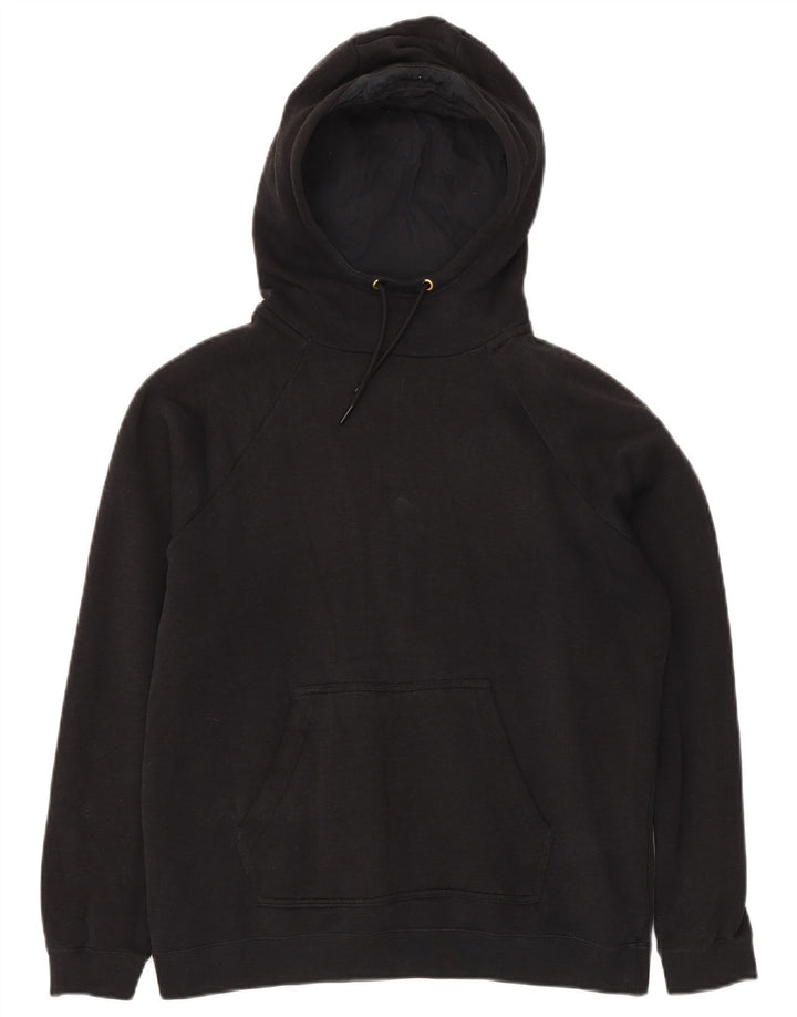 Felpa con cappuccio da uomo NIKE, cotone nero medio