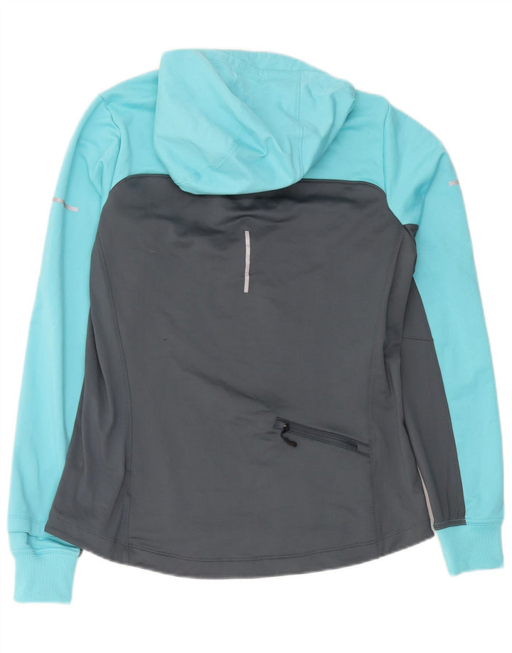 Top della tuta pullover con cappuccio Nike Dri Fit da donna UK 16 grande blu