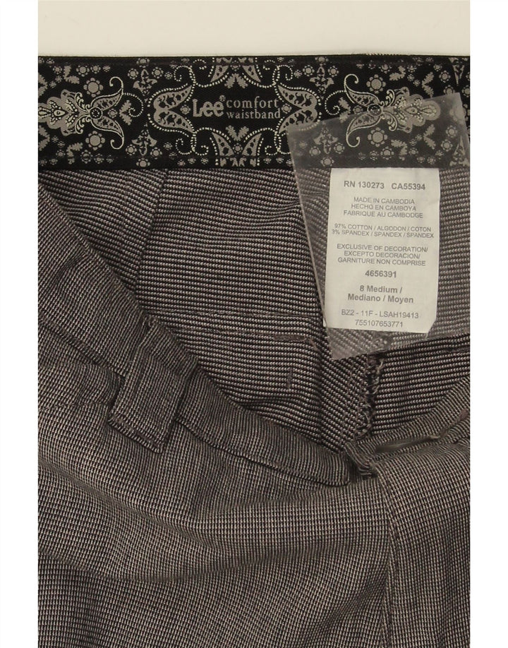 LEE Womens Straight Casual Trousers US 8 Medium W30 L31 Grey Cotton Vintage Lee and Second-Hand Lee from Messina Hembry 