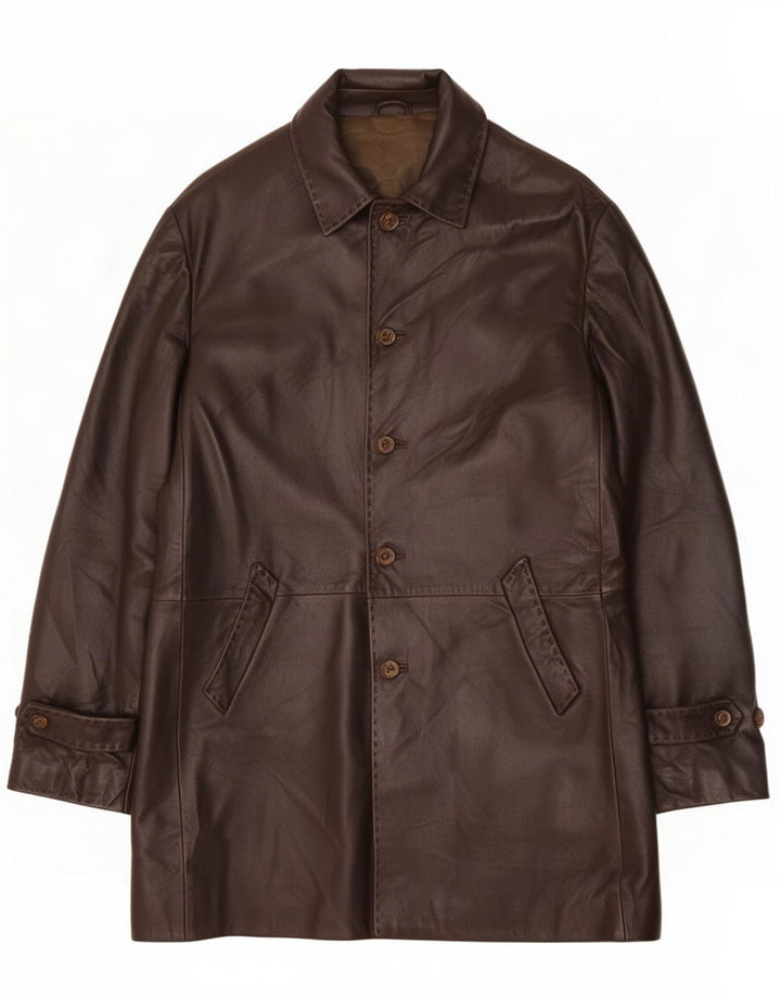 Cappotto in Pelle Uomo Compagnia Delle Pelli IT 50 Large Marrone