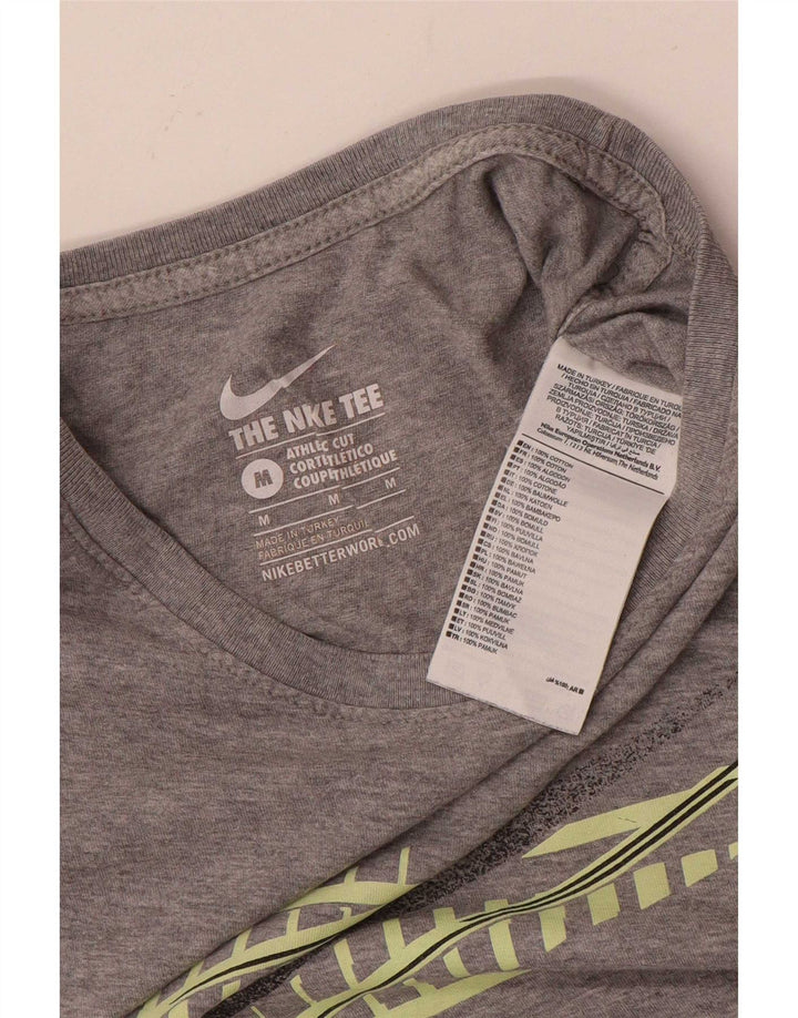 T-shirt grafica da uomo Nike Top in cotone grigio medio