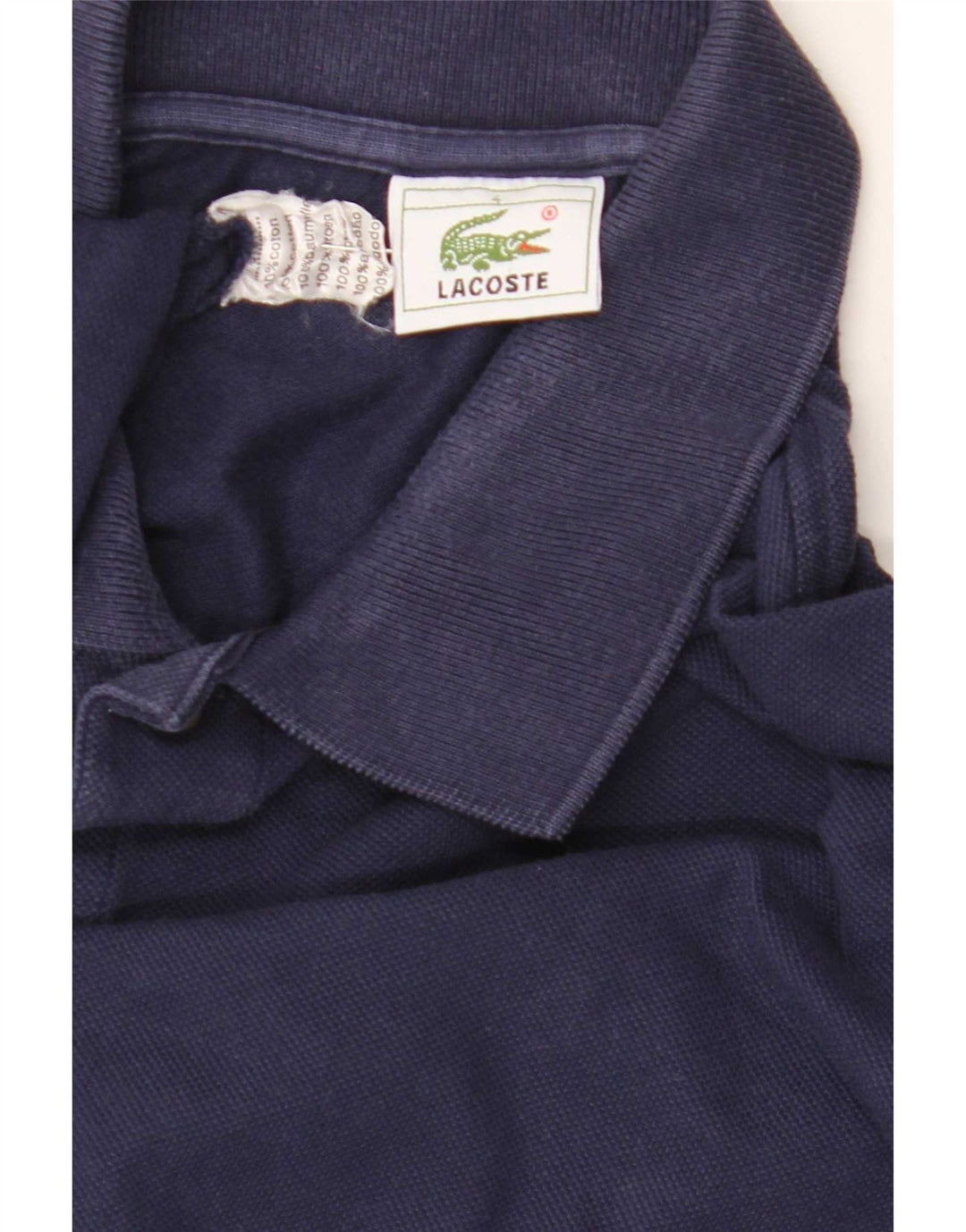 Polo da uomo a maniche lunghe Lacoste taglia 4 medio blu navy