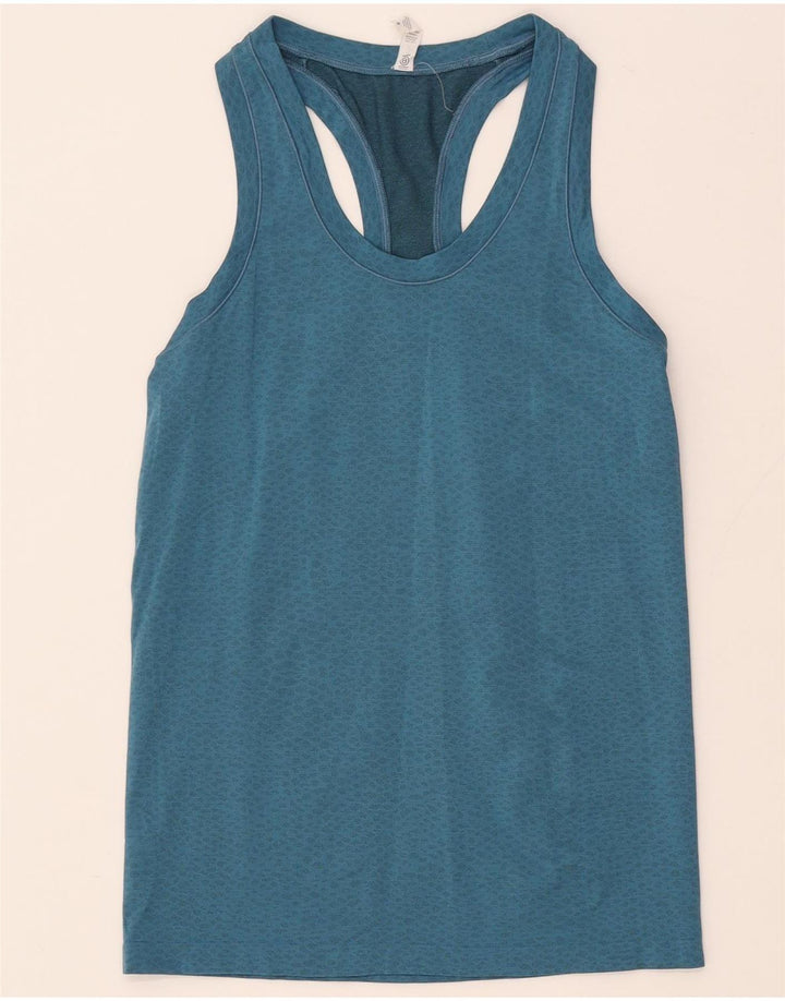 ATHLETA Canottiera da donna UK 8 piccola in nylon maculato blu