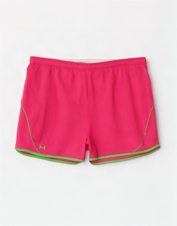 Pantaloncini sportivi Under Armour da donna Heat Gear UK 16 Large Pink Poliestere
