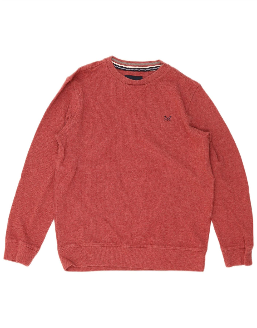 CREW CLOTHING Maglione da uomo girocollo in cotone rosso medio