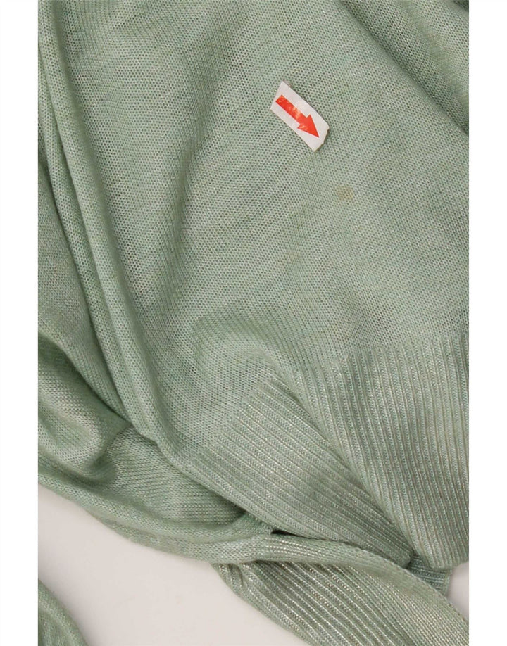 Maglione maglione con scollo a barca da donna Zara UK 14 Verde medio