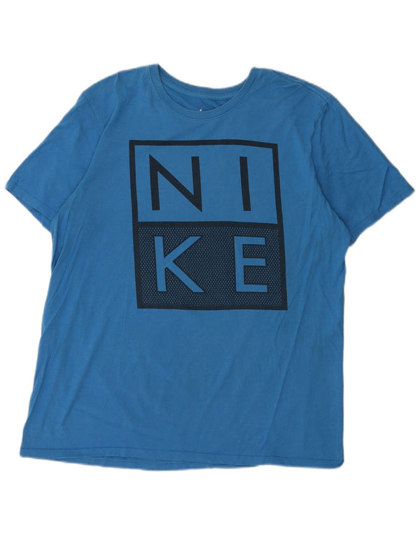 T-shirt grafica Nike da uomo con taglio atletico, taglia grande, blu